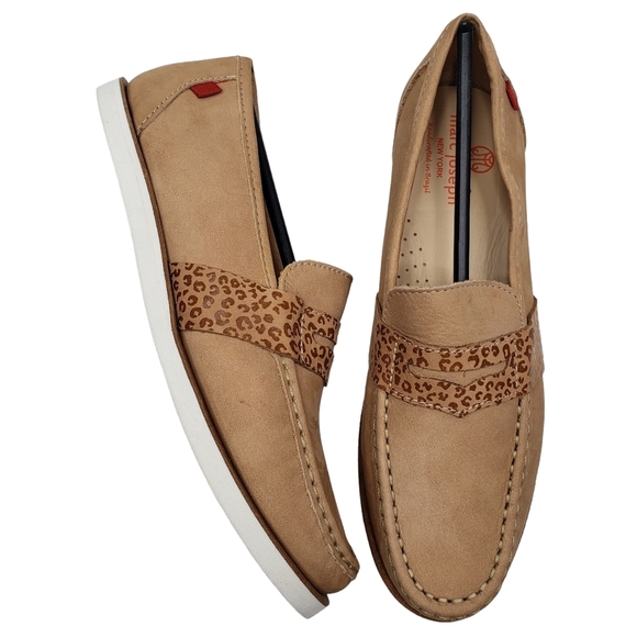 Marc Joseph | NIB Dumbo Porcelain Nobuck Classic Preppy Leather Loafers Girl's 5 - Picture 1 of 14